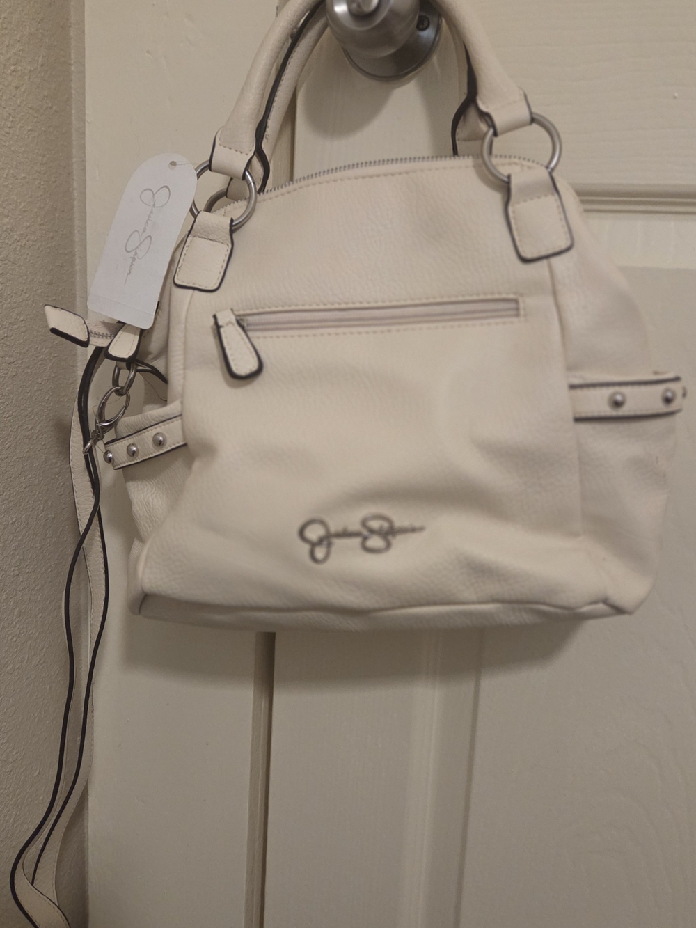 Jessica Simpson Encino Cream Satchel Handbag Shoulder Bag NWT MSRP $98
